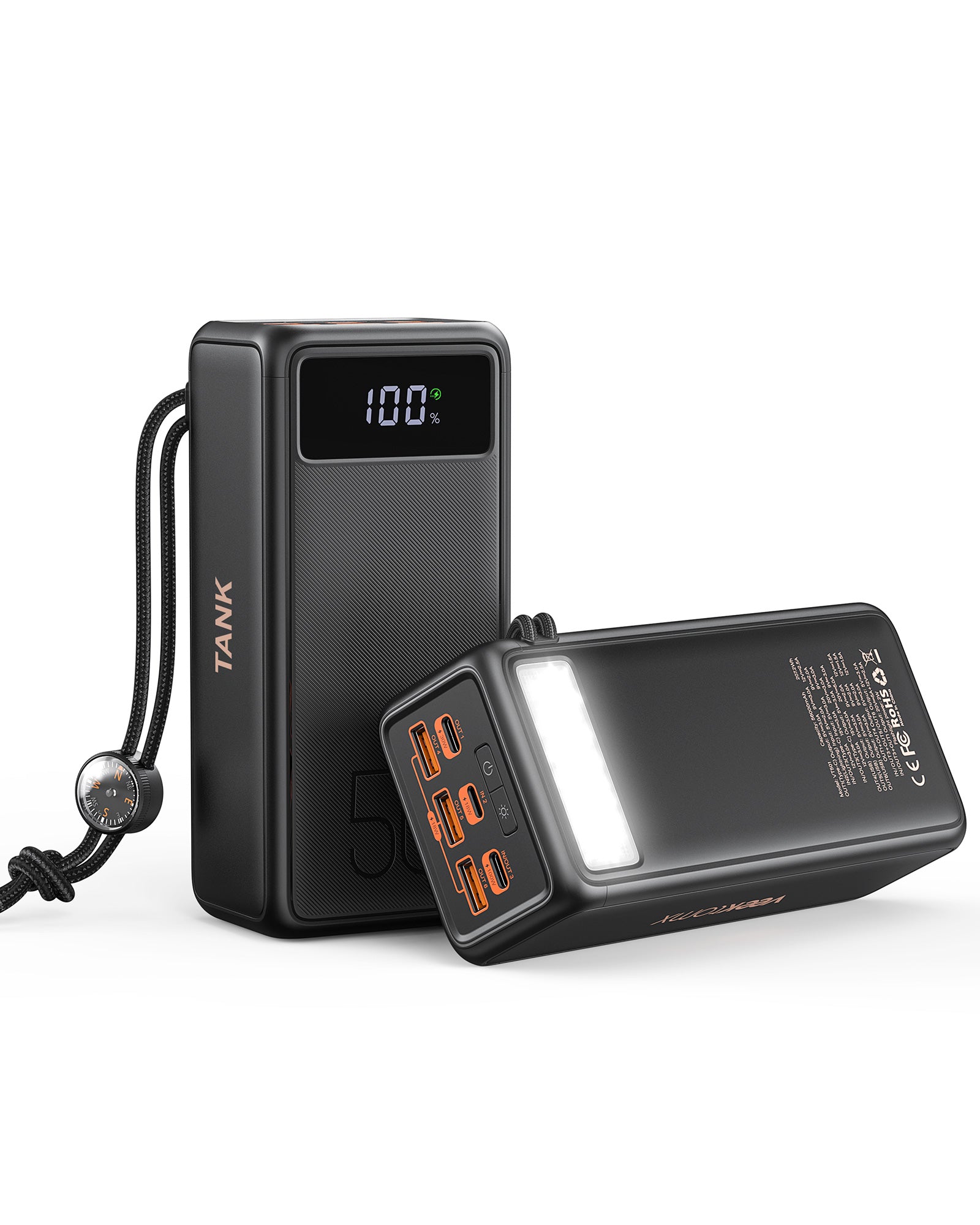 VEEKTOMX Power Bank 56000mAh, 100W Portable Charger Power Tank USB C P