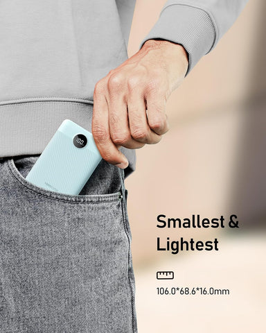 VEEKTOMX Mini Power Bank 10000mAh PD 22.5W USB-C Portable Charger PD 22.5W mini power bank 10000mAh with USB-C fast charging. Slim pocket-size portable charger for iPhone Samsung Android.